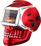 DEKO Solarbetriebene Schweißhelm Automatik Schweißhelm Professionelle Haube mit Einstellbarem Schatten Bereich 4/9-13 für Mig Tig Arc Schweißmaske Schädel Design