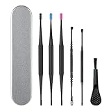 Vicloon Ohrreiniger, 7 Stück Ohrreiniger für Babys mit Aufbewahrungskiste und Reinigungsbürste, Ohrenschmalz Entferner, Ohrenreiniger, Ear Wax Remover zum Reinigen und Massieren der Ohren