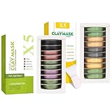 EnMart Avocado Reparaturmaske, Clay Maske, Gesichtsmasken Mix Tonmaske, Totes Meer, Grüner Tee, Rosa, Aubergine Gesichtsmasken, für alle art Haut Gesichtsmasken