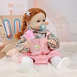 YIHANGG Reborn Baby Vollsilikon Lebensecht Mädchen 55cm Langes Blondes Haar Kleinkind Puppe Prinzessin Reborn Puppe Geburtstag Xmas Geschenk