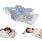 JeeLeeko Nackenstützkissen, Memory Foam Kissen, Ergonomisches Kopfkissen, Anti schnarch Kissen für Seitenschläfer, Rücken- und Bauchschläfer mit Nackenstütze