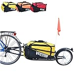 Polironeshop - Vector Fahrradanhänger, Lastenanhänger, Einrad-Gepäckanhänger mit Tasche, Stabil und Leicht, Ideal für Transport und Outdoor-Aktivitäten (Gelb)
