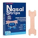 LYCTEIKI Nasenpflaster Schnarchen, 120 Stück Premium Nasenstreifen, Nose Strips for sleeping Anti Schnarch Unterstützung, Nasal Strips Besser Atmen bei verstopfter Nase