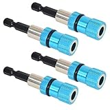 4-Teiliges Set Rigips-Werkzeug: 66mm blauer Trockenbauschrauber für Bit-Halter, schneller Wechsel, Schraubtiefeneinstellung, für Rigipsplatten und Trockenbau