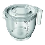 Domotti Messbecher mit Spritzschutz 2 L Rührschüssel mit Deckel Mixbecher Kunststoff mit Messskala