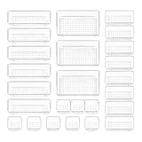 Schubladenorganisatoren Set | 25-teilige klare Speicherbehälter | Schubladenteiler in 4 Größen | Mehrzweckhalterbox | Transparente Plastikbehälter | Küchenbadezimmer Bürosttry Organisator | Raumsparen