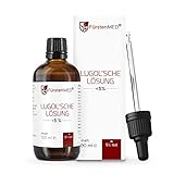 FürstenMED® Lugolsche Lösung 5% Jodlösung - 100 ml (Iodine) Jod Tropfen Braunglasflasche mit Tropfpipette - Lugolsche Lösung 5 prozent - Jod flüssig - ohne Zusatzstoffe