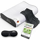 Sleep Good Nackenstützkissen Seitenschläfer & Rückenschläfer Kopfkissen - Orthopädisches Kissen gegen Nackenschmerzen - Memory Foam Kissen Höhenverstellbar - Seitenschläferkissen mit Bezug