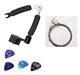 Klassische Gitarre mit 6 bunten Nylonsaiten – Konzertgitarre & akustische Westerngitarre – inkl. 4 Plektren und 3‑in‑1 Instrumentenwerkzeug – ideal für Anfänger & Musikliebhaber