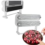 Magnetischer Frischhaltefolienspender Frischhaltefolie Abroller Wandrollenhalter Küchenrollenhalter Mit Schneider Folienspender Folienschneider Papierrollenhalter Für Plastikfolie & Alufolie Küche