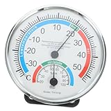 HIAKDOFT Thermometer Hygrometer für Innenräume und Außenbereiche Präzise Temperatur und Feuchtigkeitsanzeige Wandmontierbar Batteriefrei für Wohnzimmer Garten