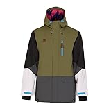 OOSC Herren Ski- & Snowboardjacke - Khaki, Grau & Schwarz, Khaki, XL