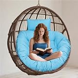 Wasserdichtes Ersatzkissen für Eierstuhl, übergroße Schaukelsitzpolster für Gartenmöbel, Terrasse, Garten, Wohnzimmer, Schlafzimmer, bequemes Hängematten-Kissen