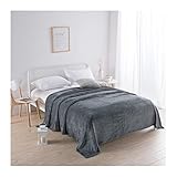 Kühldecke Sommer Tagesdecke Verdickte, weiche, warme Korallen-Fleece-Decke, Bett, Sofabezug, Tagesdecke, Winter-Plaid-Decke(Dark grey,120X200 cm)