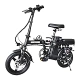 DEEPOWER Klappbares Elektrofahrrad, Elektrofahrräder, 48V 10Ah herausnehmbarer Akku, 250W Motor, Doppelscheibenbremsen, Ebike für Erwachsene (10Ah)