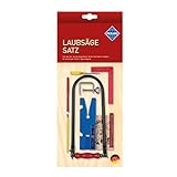 Pebaro 703P Laubsäge Set , 16 Teile, komplettes Set für Laubsägearbeiten, mit Vorlage aus Holz, Laubsägebogen made in Germany, Laubsägen, Basteln, Bastelset, Geschenkidee für Kinder