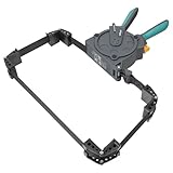 wolfcraft Einhand-Rahmenspanner 3681000 – Bandspanner zur schnellen Fixierung von Brettern & Rahmen – Ratschen Eckspanner mit 5m Spannband