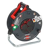 Brennenstuhl Garant V2 IP44 Kabeltrommel 40m outdoor (Made in Germany, 3 Schutzkontakt-Steckdosen, Spezialkunststoff)