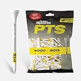 PTS Golf-Tees aus Holz (2 3/4 Zoll), Beutel mit 175 Tees