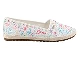Tom Tailor Damen 7490090018 Flacher Slipper, White-Multi, 41 EU