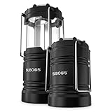 SUBOOS Campinglampe LED - 2 Stück – Batteriebetriebene Outdoor COB Laternen mit Magnetfuß & Haken, Wasserfest – Lampe für Camping, Survival, Stromausfall
