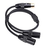 Professionelles Mikrofon -Y -Splitter Kabel 1.6ft Ausgeglichene XLR Verbindungen für Klare Musik Dual Weibliches XLR Zum Männlichen Splitterkabel für Patch Panels