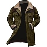 Black of Friday Woche Warmer Herbst/Winter-Mantel aus Wildleder für Herren Outdoor Für Wärme Jacken Herren Herren Winter Jacken Aus Wolle Mit Revers Lässiger Einfarbiger Kaschmirmantel