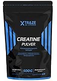 Creatin Monohydrat Pulver 500 g, Kreatin vegan, 100% rein, Natürliches Supplement ohne Zusätze - für Kraftsport, Bodybuilding, Fitness, Made in Germany