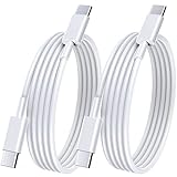 USB C auf USB C Kabel 2Pack 100W 1.8M USB C to USB C Schnellladekabel 5A PD 4.0 USB C Ladekabel für Apple iPhone 16, iPhone 15/Pro/Pro Max, Samsung S23 S22 S21 MacBook Pro/Air, Huawei (Weiß)