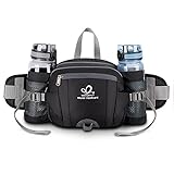 WATERFLY Gürteltasche mit Flaschenhalter, Gurt Verstellt Bauchtasche Hundetraining Handyfach Wasserdicht Hüfttasche für Wandern Reise Camping