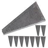 Housoutil 10 Stück Teiliges Dreieckiger Keile aus Hochkohlenstoff Stahl Stabile Hammer und Axtgriffverstärkung Ergonomisch Kompakt für Holzverarbeitung und Werkzeugreparatur