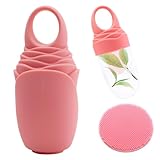 Eisroller Gesicht, Wiederverwendbar Ice Roller Gesicht, Silikon Eis Roller Gesicht, Face Ice Roller mit 1 Stück Manuelle Gesichtsreinigungsbürste, Anti-Aging Falten Straffen Dunkle Ringe Reduzieren