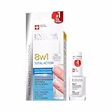 Eveline Cosmetics 8in1 Total Action Professionelle Nagel Aufbau Serum |12 ML | Konzentrierter Nägel-Conditioner | Nagelwachstum Beschleuniger | Stärkere Nägel | Einfache Anwendung