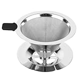 VMUTGA Kaffeefilter Wiederverwendbar Kaffeefilter Edelstahl Permanent, Kaffeefilter, Papierloser Dauer Wiederverwendbarer Kaffeefilter zur Herstellung von Manuellem Kaffee