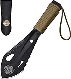 Ultraleichte Backpacking Schaufel Campingschaufel Mini Garten Schaufel Hiking Schaufel Camping-Multitool mit Tragetasche zum Wandern, Graben, Gartenarbeit im Freien