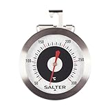 Salter 513 SSCREU16 Edelstahl Backofenthermometer - Temperatur von 50-300°C, Aufhängen Oder Auf Ofenregal Stellen, Analog Küchenthermometer, Fleischthermometer, Leicht Lesbar, 7cm Durchmesser