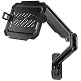 Monitor Halterung mit Laptop Arm,Laptop Wandhalterung Schwenkbar für 12'-17'Notebook ,Belüftete Kühlplattform Kabelmanagement,Load 1-9KG,VESA 75/100mm