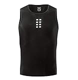 WOSAWE Herren Radunterhemd, ärmellos, kühles Netzgewebe - Schwarz - XXL (Brust 118.11/124.46 cm)