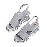 Sandalen Damen Sommer Bequem Schlappen Super Weich Leicht Rutschfeste Schnell Modische Leder Stoff Leicht Sommer Strand Schwimmbad barfuß hausschuhe damen