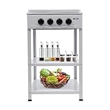 4 Erdgaskocher Mit Brennern WeißEr Rechteckiger Gaskocher Vierfaches BüGeleisen Freistehender Erdgas-Gaskocher Camping Outdoor Wohnmobil Tragbarem Campingkocher Manuelle ZüNdvorrichtung Hochwertige