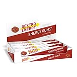 DEXTRO ENERGY GUMS COLA + KOFFEIN - 360g (8 Stück) - Fruchtgummi, schnell verfügbaren Kohlenhydraten, für intensive Workouts, Koffeinkick und Ausdauer, Kaubares Liquid Gel, ohne Gelatine, vegan