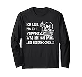 Ich lese bis ich verwese Leseknochen Wortspiel Pun Booknerd Langarmshirt