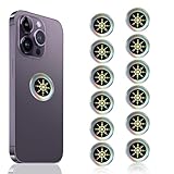 Andibro 12 Stück EMF Strahlenschutz Handy Aufkleber,2.9CM Strahlung Abschirmung Sticker Selbstklebende Anti-Strahlenschutz Aufkleber für Computer Radio Laptop Tablet-PC Fernseher(Silber)