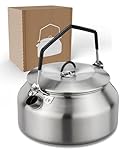 LAMBDA COFFEE® GEYSIR Wasserkessel 1L aus Edelstahl mit nur 290g I Teekanne I Tragbarer Campingkessel 1000ml I Camping Wasserkocher