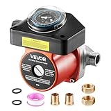VEVOR Umwälzpumpe mit Timer, 38 LPM Umwälzpumpensystem mit sofortiger Zirkulation, 100 W AC 220–240 V, Heizungspumpe G3/4 Zoll auf G1/2 Zoll Anschluss, für Boiler, Warmwasserbereitung