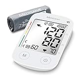 medisana BU 535 Voice Oberarm-Blutdruckmessgerät mit Sprachausgabe, Blutdruck- und Pulsmesser mit Speicherfunktion, Ampel-Skala, Blutdruckmanschette mit Anzeige eines unregelmäßigen Herzschlags