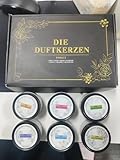 Duftkerzen Geschenkset für Frauen, 6 Pack Muttertagsgeschenk Kerze für Mama Duftkerzen im Glas Geschenk Für Muttertag Weihnachten Geburtstag Geschenke, Muttertagsgeschenk