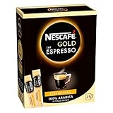 NESCAFÉ GOLD Typ Espresso Getränkepulver-Sticks, Espresso aus löslichem Bohnenkaffee mit 100% Arabica Kaffeebohnen, samtige Kaffee-Crema, koffeinhaltig, 1er Pack (1 x 25 Getränkepulver-Sticks à 1,8g)