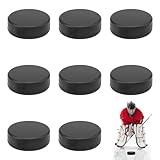 BRISKORE 8 Stück Eishockey Pucks, Sporthockey Puck Hockey Spiel Trainings Pucks Gummi Trainingspucks Leicht Schaumstoff Hockey Pucks für Übung und Klassisches Training Eishockey Ice Hockey Pop Puck