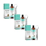 Whitening Pulling Oil, Kokosöl-Mundwasser | Mundziehöl, Mundspülung, Zungenschaber | Teeth Cleansing | Zähne Plaque | Aufhellendes Mouthwash mit Kokosnuss Pfefferminzöl | 100 ml (3)